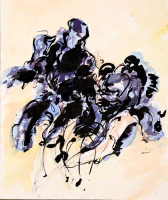 Fleurs du jardin - Encres sur papier - 30x23cm.JPG