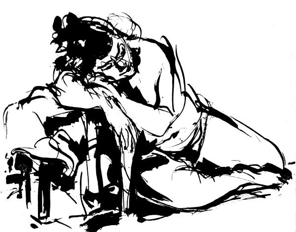 Le repos - Encre et plume d'oie - Cahier de dessin.jpg