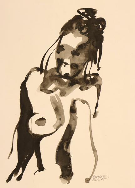 Nu au chignon défait - Lavis - 40x30cm.JPG