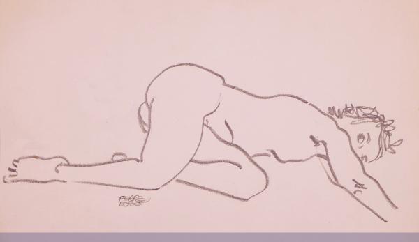 Nu couché me regardant - Mine de plomb -40x30cm.JPG