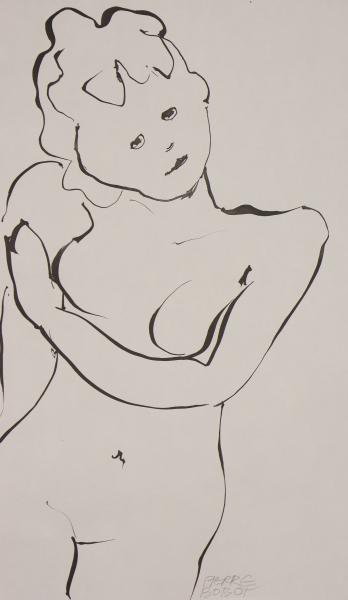 Nu dans ses rêves - Encre de Chine sur papier - 41x30cm.JPG