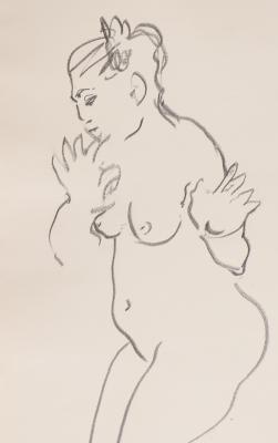 Nu qui dit non - Crayon graphite sur papier - 41x30cm.JPG