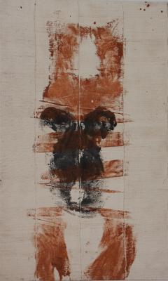 Traces - 96x58cm - Pigments naturels sur toile artisanale cousue et marouflée sur bois.JPG