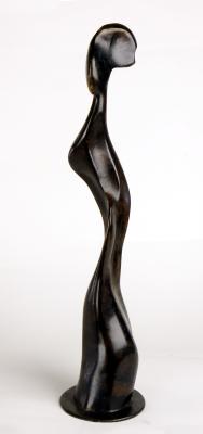 Femme fleur - Bronze patiné noir - H 47cm.JPG