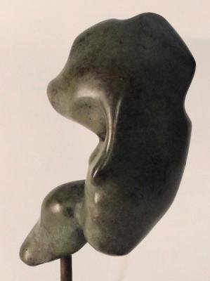 Jeune homme se retournant - Bronze patiné - H 10cm.JPG
