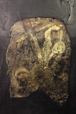La croix - Plaque bronze H 20cm.JPG