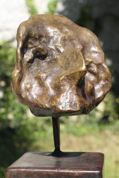 Portrait léger - Bronze patiné vert olive - H 30cm.JPG