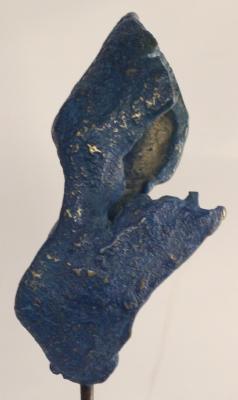 Visage - Bronze patiné bleu - H 10cm hors support.JPG