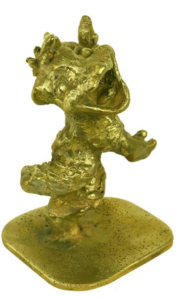 Petit monstre joueur - Bronze brossé - H 15cm.JPG